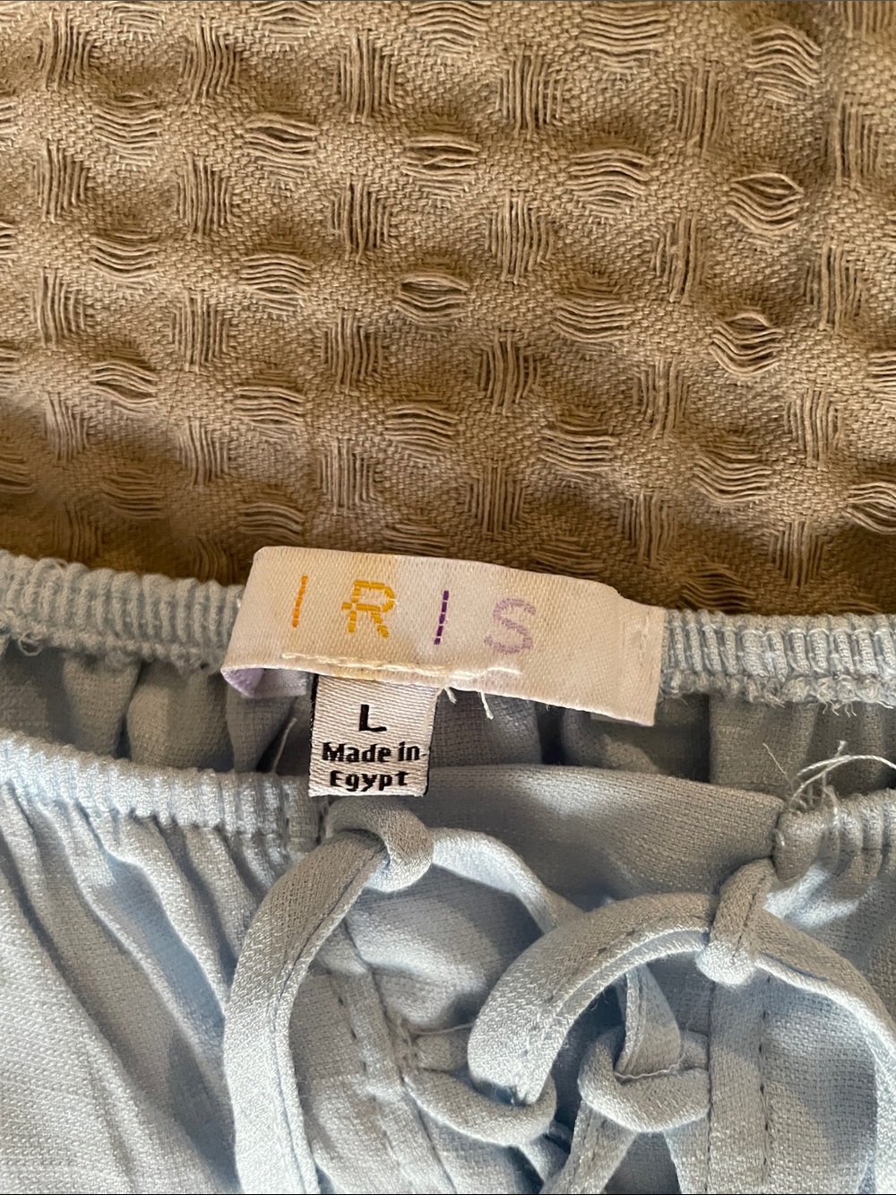 iris Light Blue Lace-Up Crop Top - Picture 2 of 5